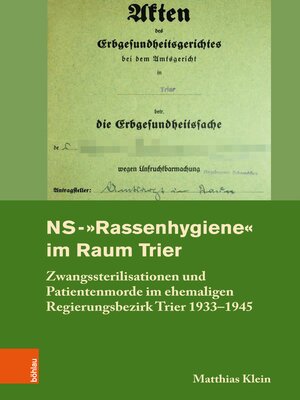 cover image of NS-Rassenhygiene im Raum Trier
